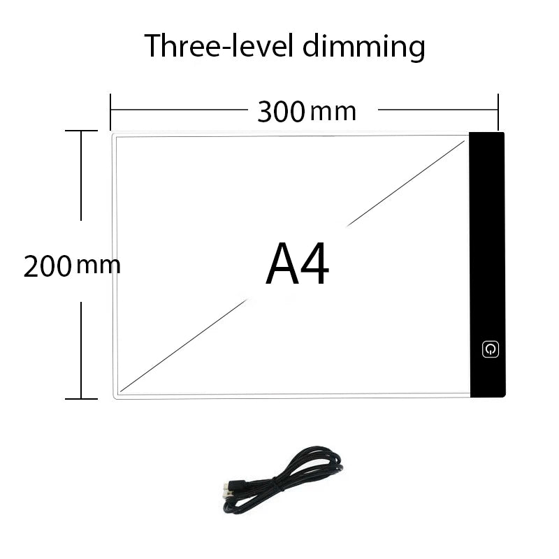 A4 Level Dimmable Led Drawing Copy Pad Board Children's Toy Painting Educational Kids Grow Playmates Creative Gifts For Children Beauty Fashion