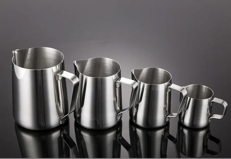 100/350/600ml Milk Jugs Fashion Stainless Steel Milk Craft Milk Frothing Pitcher Coffee Latte Frothing Art Jug Pitcher Mug Cup Beauty World Shop