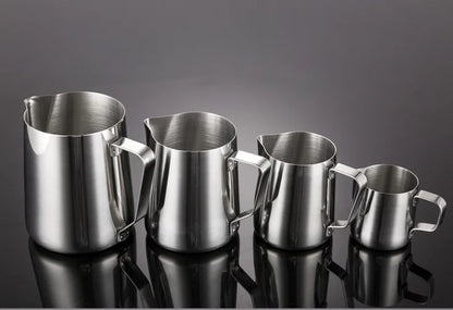 100/350/600ml Milk Jugs Fashion Stainless Steel Milk Craft Milk Frothing Pitcher Coffee Latte Frothing Art Jug Pitcher Mug Cup Beauty World Shop