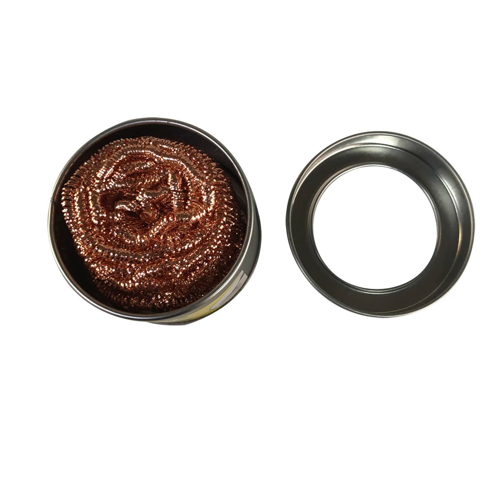 Cleaning Ball Desoldering Soldering Iron Mesh Filter Cleaning Nozzle Tip Copper Wire Cleaner Ball Metal Dross Box Clean Ball Beauty World Shop