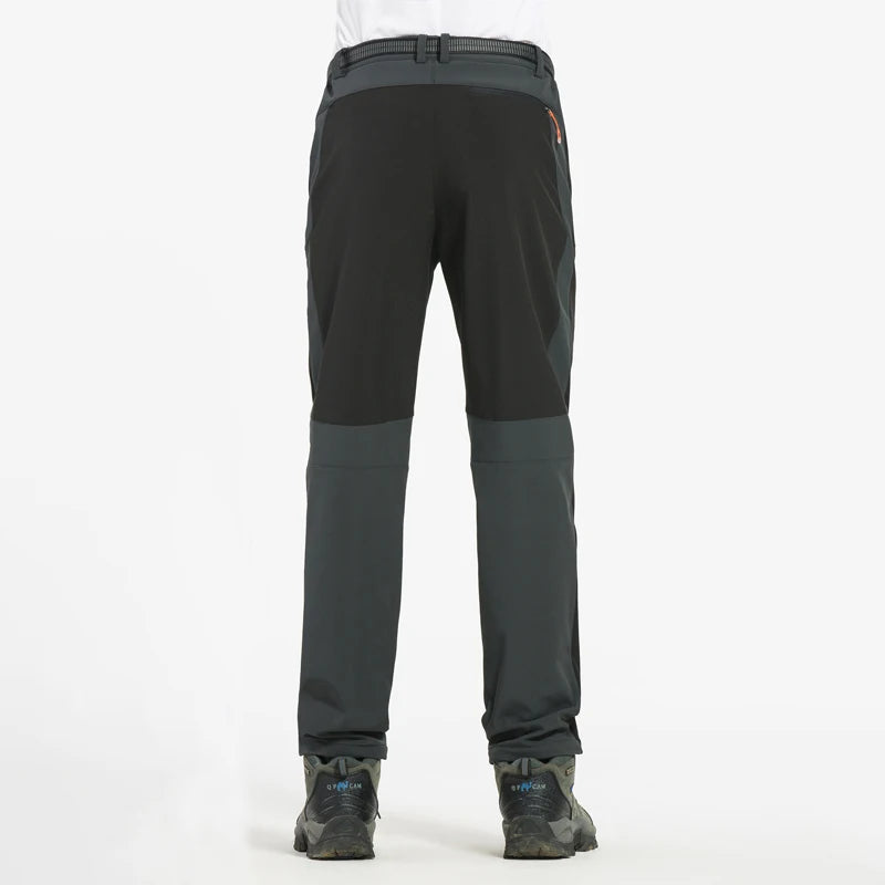 LNGXO Thick Warm Fleece Hiking Pants Men Winter Waterproof Windproof Outdoor Soft Shell Rain Trousers Trekking Camping Ski Pants Beauty World Shop