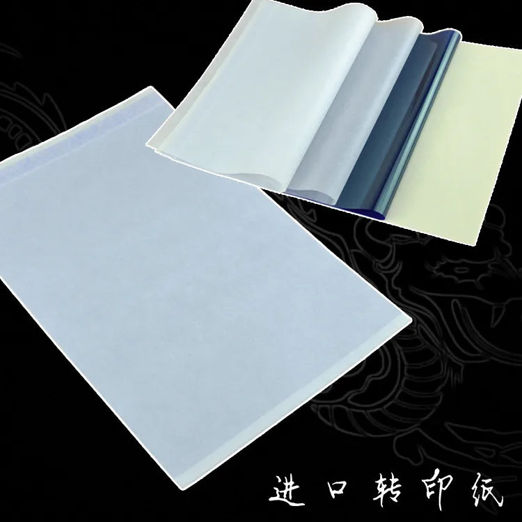 10pcs Tattoo Transfer Paper Spirit Master Tattoo Stencil Copier Carbon Thermal Paper Leaves For Tattoo Supply   A4 paper size Beauty World Shop
