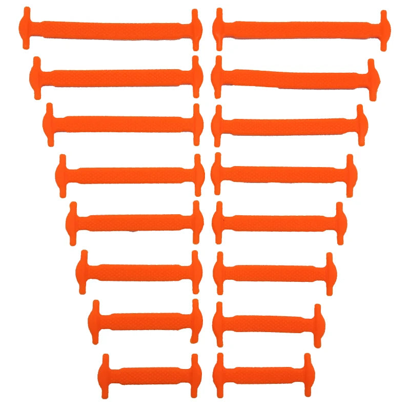 16pcs/lot Silicone Shoelaces No Tie Shoelaces 12 colors Elastic Lace Shoelace Creative Lazy Silicone Laces Rubber Lace Beauty World Shop