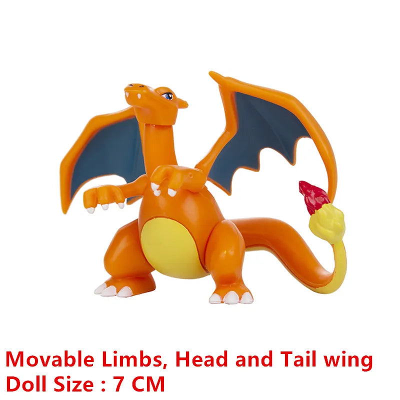 Pokemon 4-13Cm New Cartoons Movie Anime Figure Pikachu Mewtwo Charmander Blastoise Gurado Pet Action Model Toy Gifts Beauty World Shop