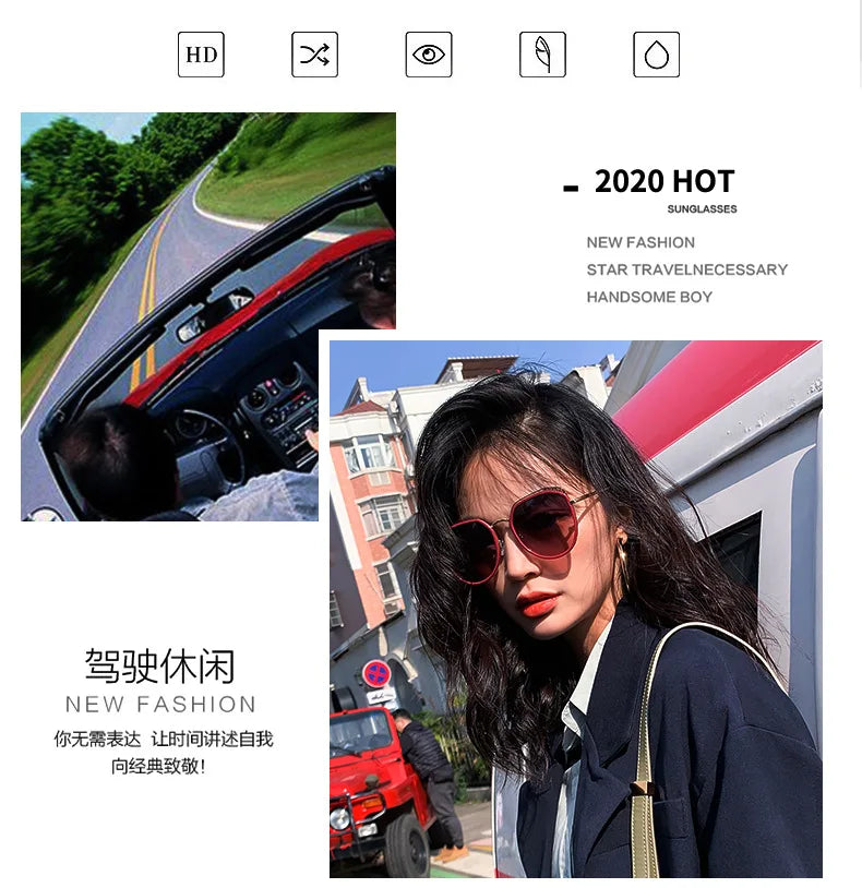 Classic Gothic Steampunk Sunglasses Luxury Brand Designer High Quality Men and Women Retro Round Pc Frame Sunglasses Beauty World Shop