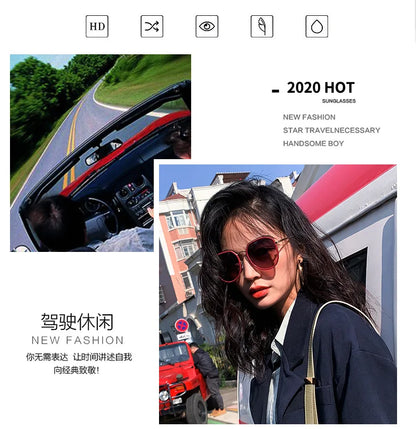 Classic Gothic Steampunk Sunglasses Luxury Brand Designer High Quality Men and Women Retro Round Pc Frame Sunglasses Beauty World Shop