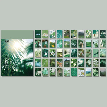 Yoofun 50 Sheets Natural Scenery&Art Paintings Stationery Stickers Book Aesthetic Landscape Cute Scrapbooking Planner Journaling Beauty World Shop