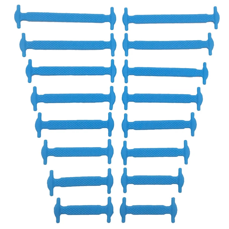 16pcs/lot Silicone Shoelaces No Tie Shoelaces 12 colors Elastic Lace Shoelace Creative Lazy Silicone Laces Rubber Lace Beauty World Shop