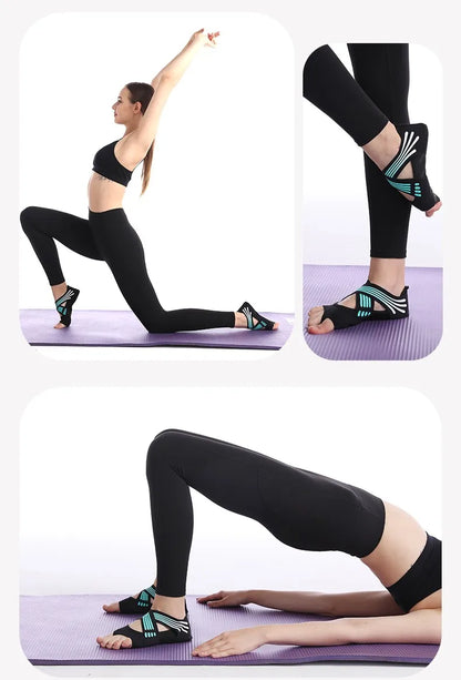 Kyncilor Professional Non-slip Gym Yoga Shoes Flat Soft Anti-slip Sole Ballet Fitness Dance Shoes Pilates Yoga Shoes Socks Beauty World Shop