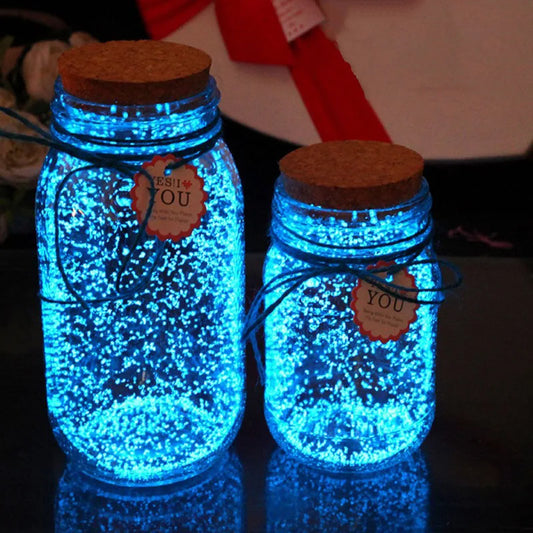 1Bag Luminous Particles Sand Colorful Fluorescent Glow Powder Glow In The Dark Home Christmas Party Decor DIY Decorations Beauty World Shop