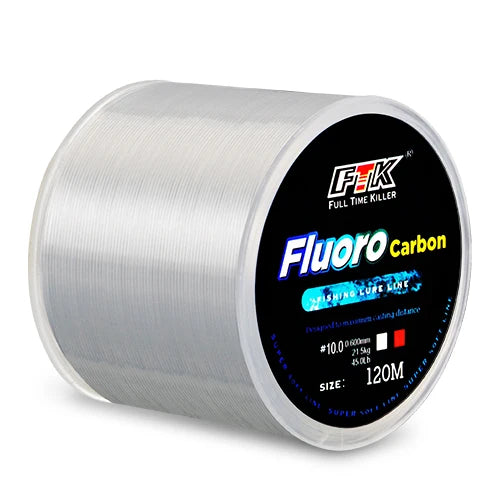 120M Fluorocarbon Coating Fishing Line 0.20mm-0.60mm 7.15LB-45LB Carbon Fiber Leader Line Fishing Lure Wire Sinking Line Japan Beauty World Shop
