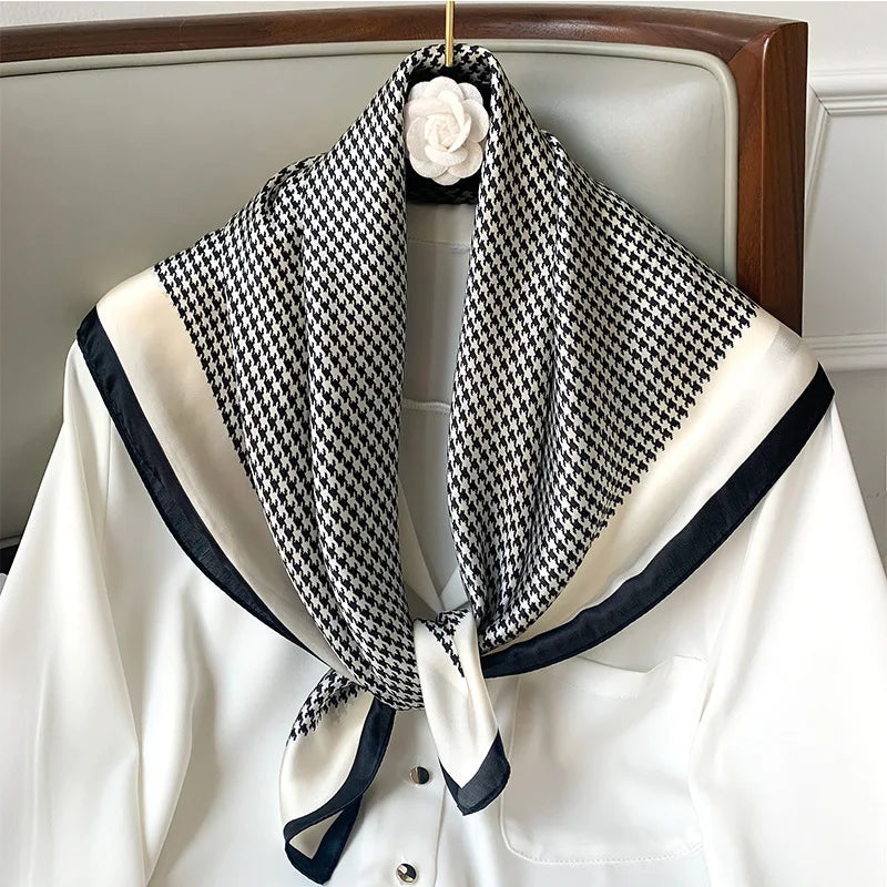 Fashion Scarves for Women Shawl Print Silk Satin Hijab Scarf Female Bandana 70*70cm Luxury Brand Square Shawls Scarfs For Ladies Beauty World Shop