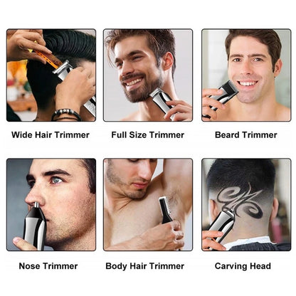 Original Kemei Digital Display All In One Hair Trimmer For Men Eyebrow Beard Trimmer Electric Hair Clipper Grooming Kit Haircut Beauty World Shop