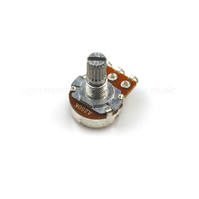 2pcs A500K B500K A250K B250K Potentiometer Splined Small Pot Electric Guitar Bass Effect Amp Tone Volume 15mm 18mm Shaft Parts Beauty World Shop
