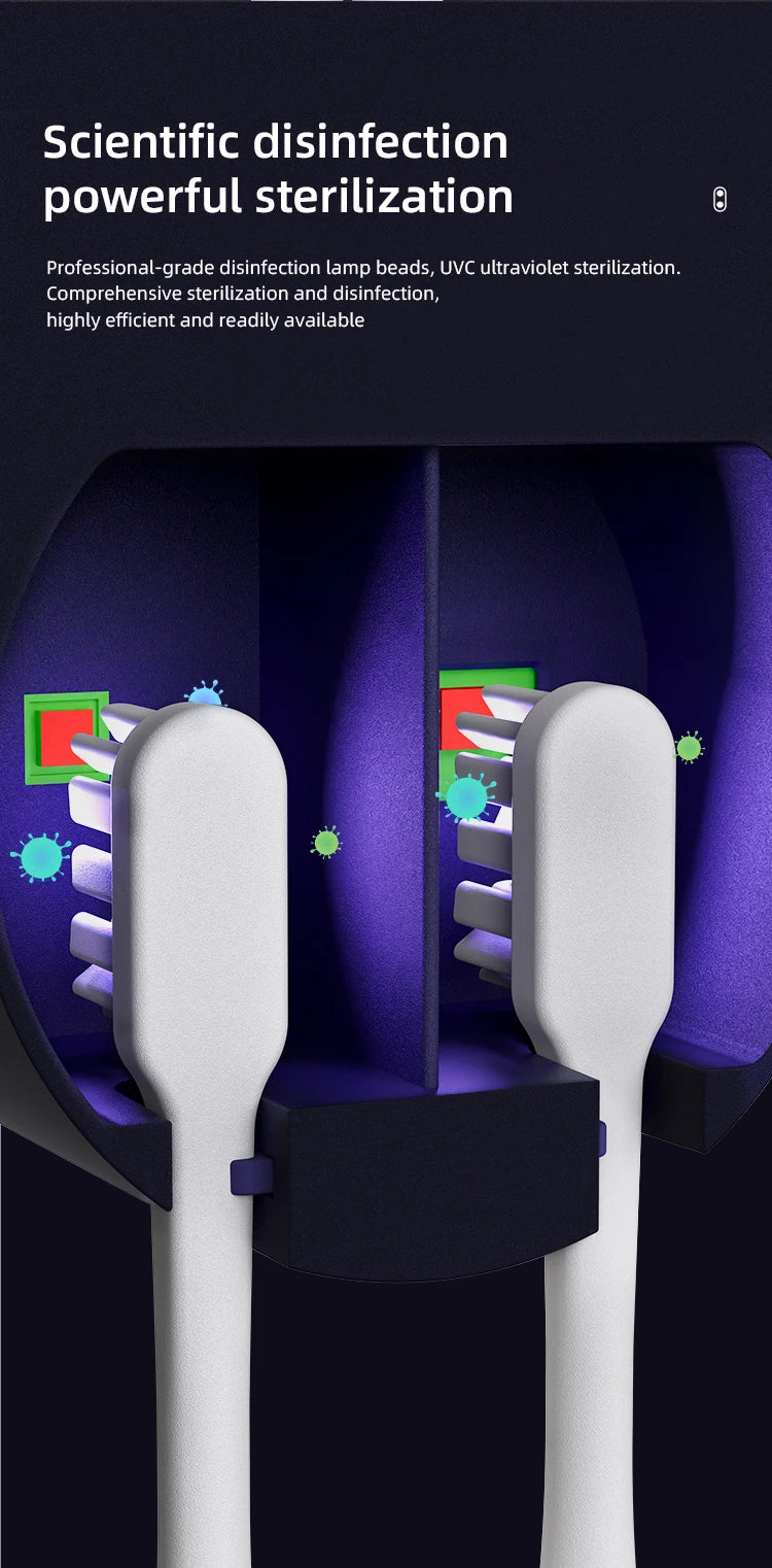 Mini Portable Rechargeable Travel Toothbrush Sterilizer Induction Switch with Charge Display UV Toothbrush Sterilizer Case Beauty World Shop