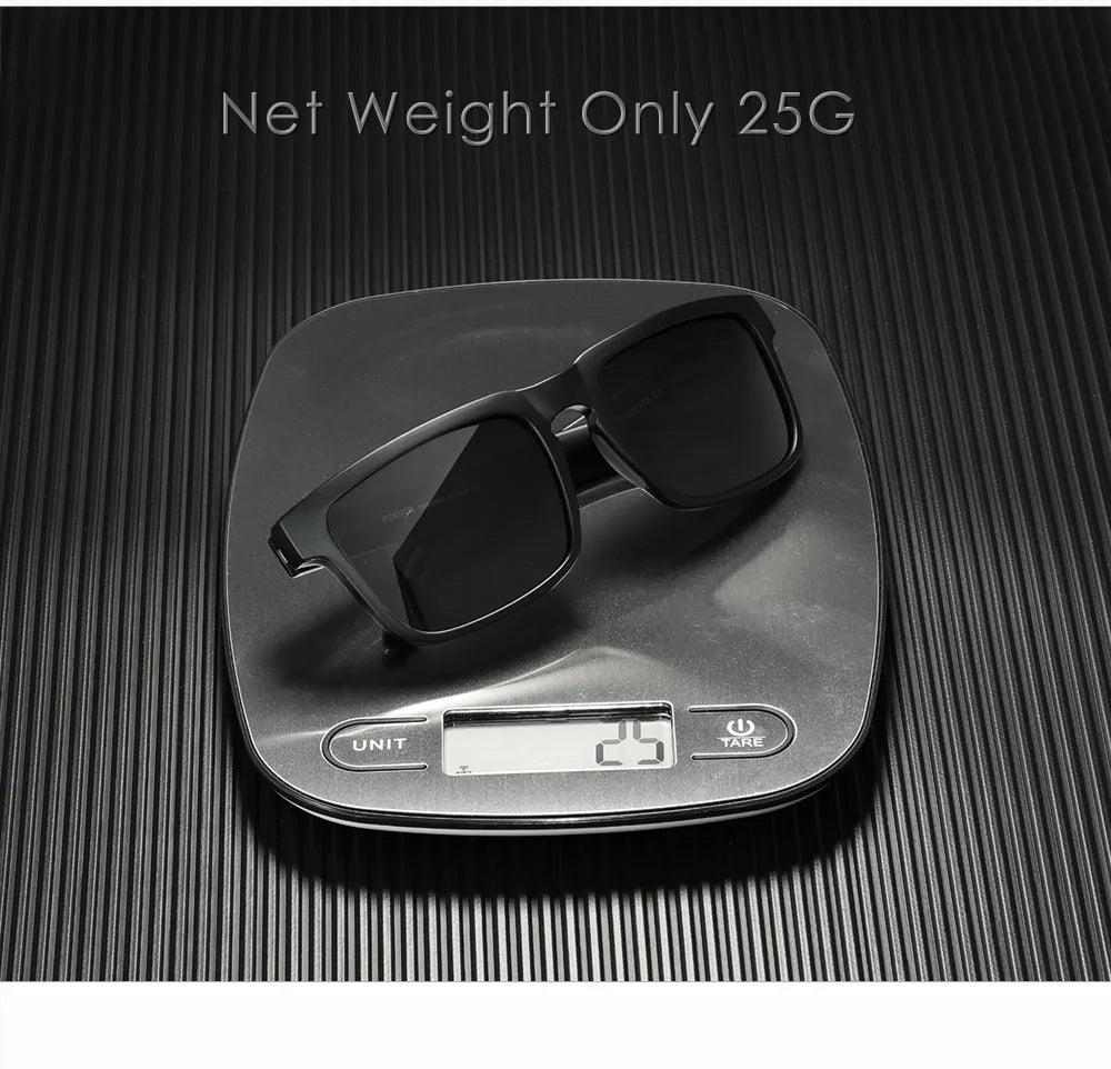 KDEAM Men's Polarized Sunglasses Square Casual Outdoors Sun Glasses Women Unisex Sunglass For Couple With Zipper Case Beauty World Shop