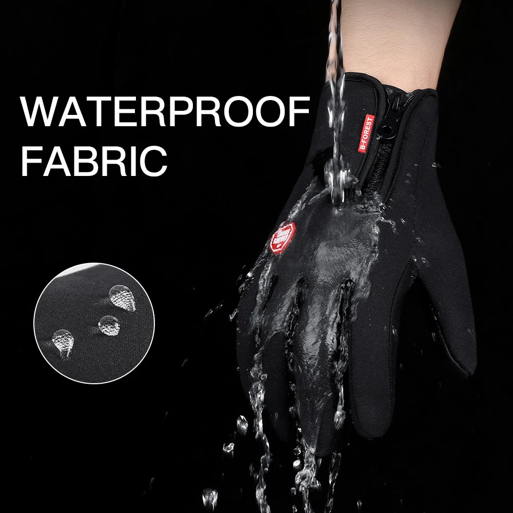 Winter Ski Gloves Men Bike Cycling Gloves Windproof Cold Proof Full Finger Outdoor Waterproof Bicycle Motorcycle Riding Mitten Beauty World Shop