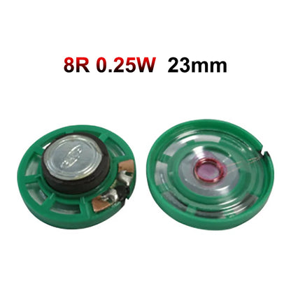 JCD 2PCS 8 Ohm 0.25W 0.5W 16/32Ohm Horn Loudspeaker 8R 16R 32R 20mm 21mm 23mm 27mm 29mm 36mm 40mm Diameter Loud Speaker
