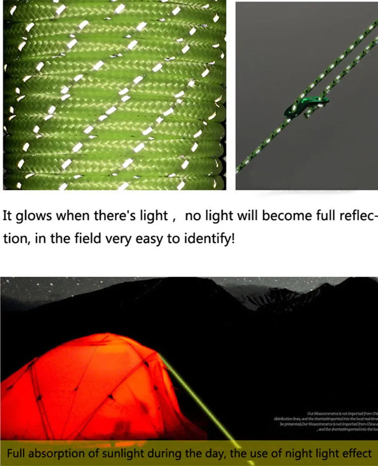 Reflective Paracord Military 7 Strand 4mm 550 Tactical Parachute Cord Camping Tent Lanyard DIY Bracelet Weaving Rope Beauty World Shop