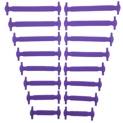 16pcs/lot Silicone Shoelaces No Tie Shoelaces 12 colors Elastic Lace Shoelace Creative Lazy Silicone Laces Rubber Lace Beauty World Shop