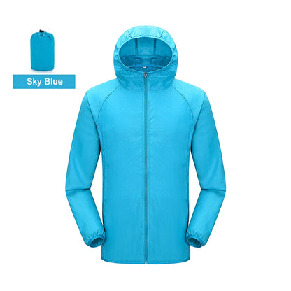 LNGXO Hiking Waterproof Jacket Women Men Camping Running Sun-Protective Windbreaker Quick Dry Outdoor Sport Rain Coat Unisex Beauty World Shop