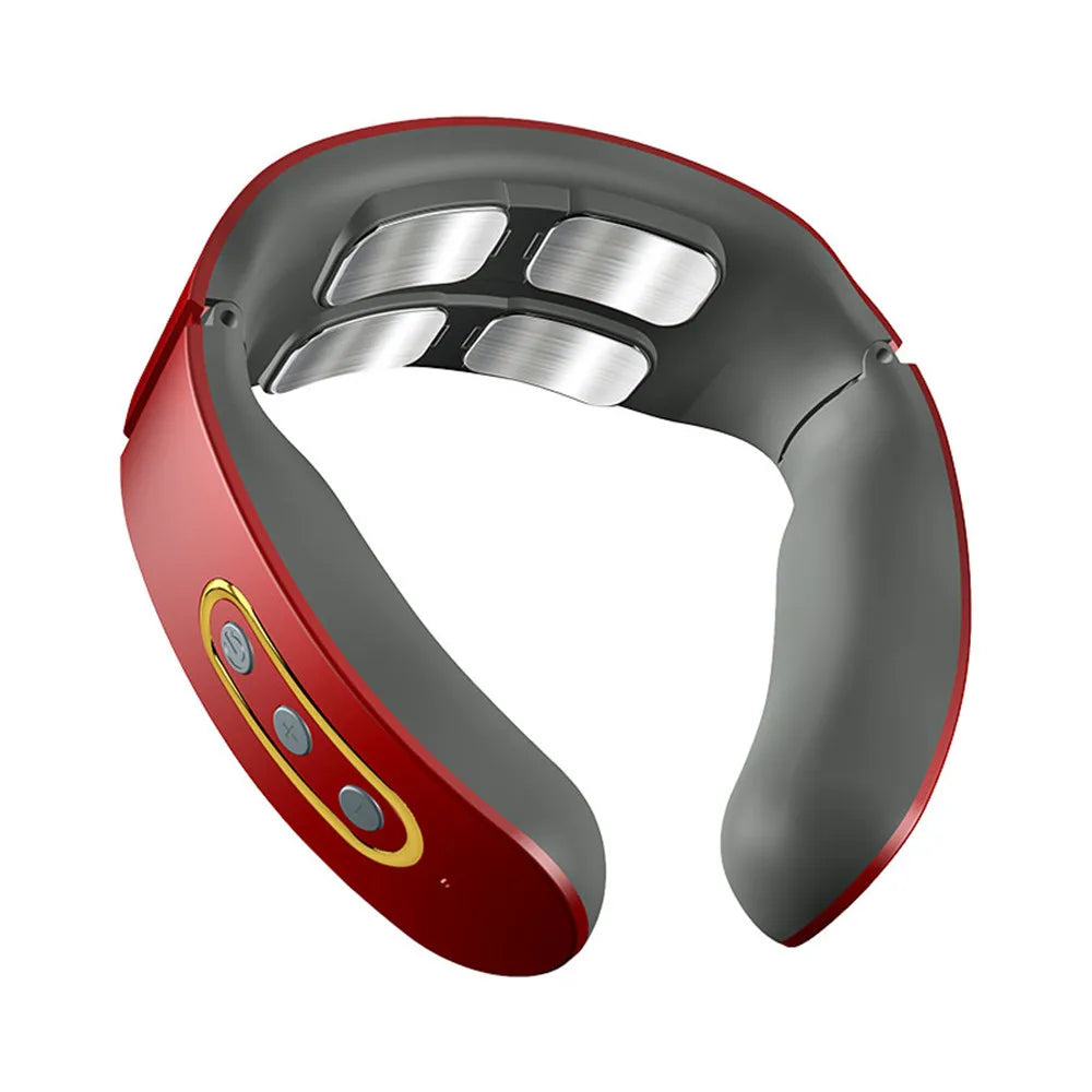 Electric Neck and Shoulder Pulse Massager 6 Mode 9 Levels Adjustable Cervical Vertebra Relax Pain Relief Kneading Machine Beauty World Shop