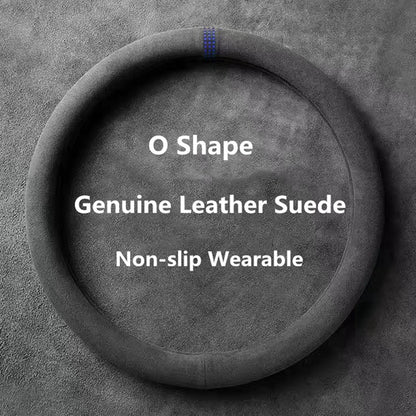 38cm Suede Leather Car Steering Wheel Cover Wear-Resistant For BMW E90 F01 F06 F10 F15 F16 F20 F21 F25 F26 F30 F32 F82 M3 G20 X5 Beauty World Shop