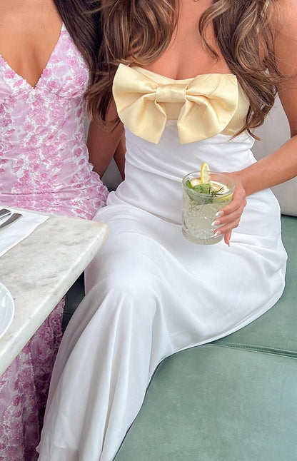 Honeydew Yellow Bow Maxi Dress BB Exclusive