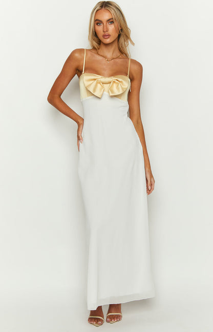 Honeydew Yellow Bow Maxi Dress BB Exclusive