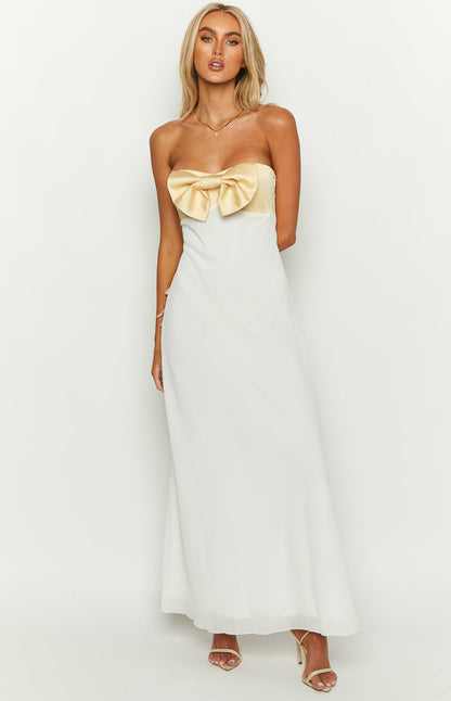 Honeydew Yellow Bow Maxi Dress BB Exclusive