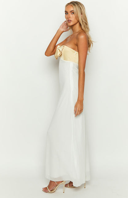 Honeydew Yellow Bow Maxi Dress BB Exclusive