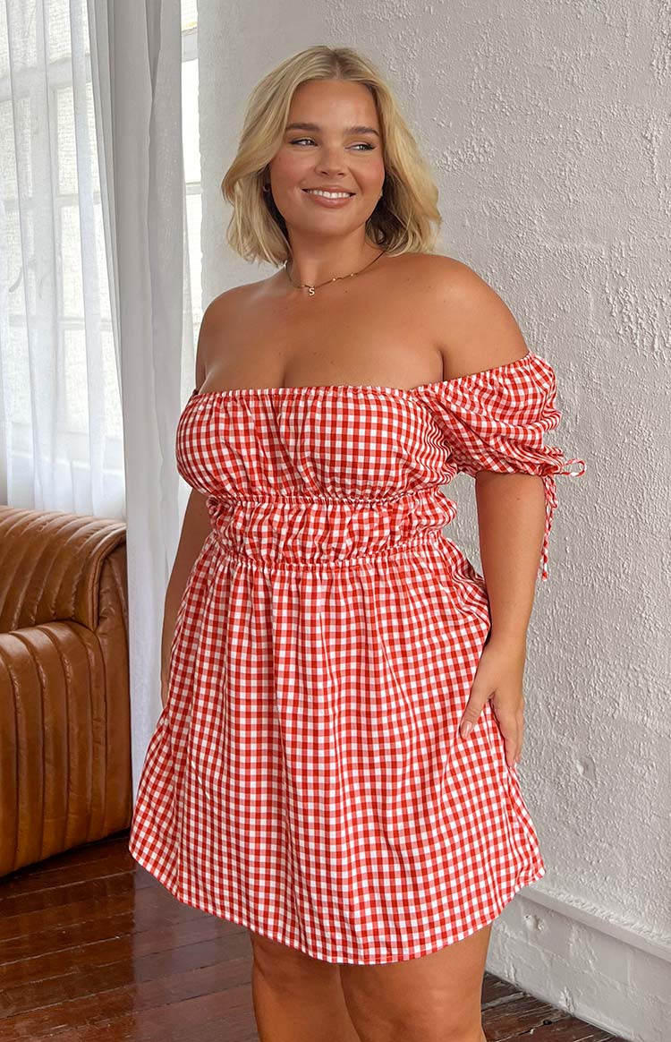 I'm Yours Red Gingham Mini Dress BB Exclusive