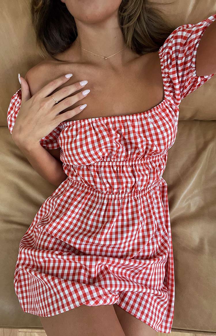 I'm Yours Red Gingham Mini Dress BB Exclusive