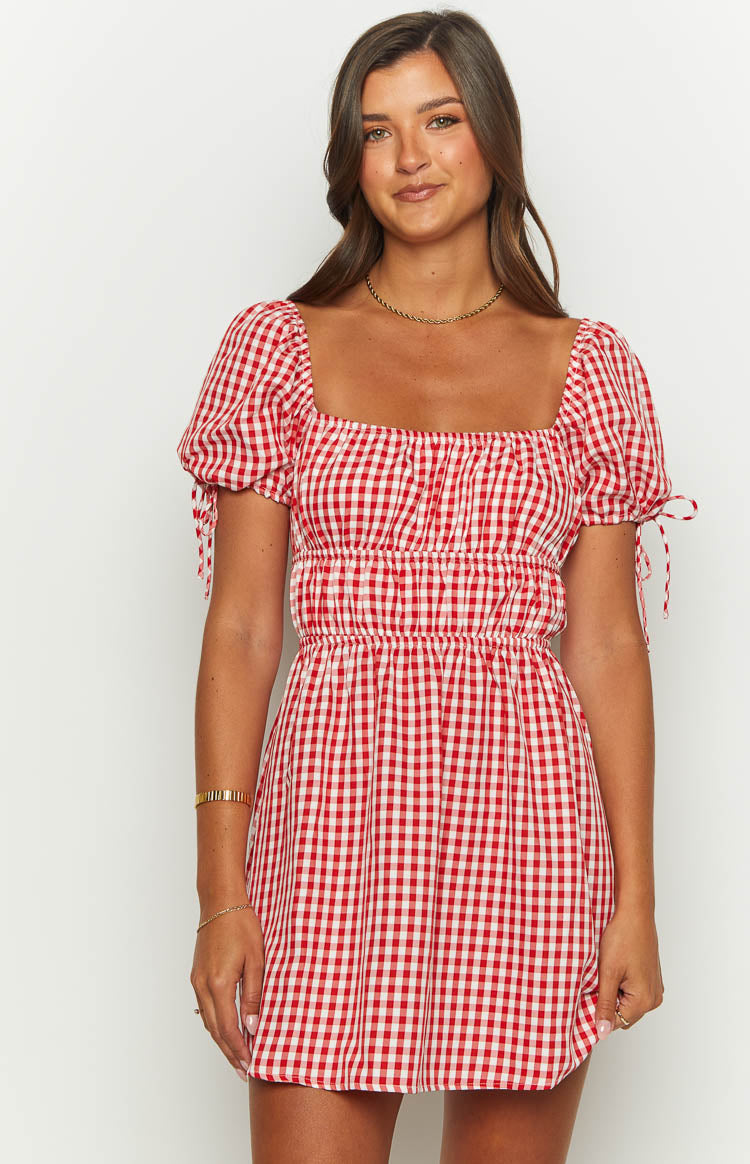 I'm Yours Red Gingham Mini Dress BB Exclusive