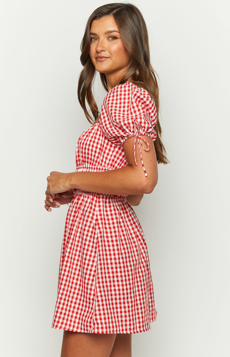 I'm Yours Red Gingham Mini Dress BB Exclusive
