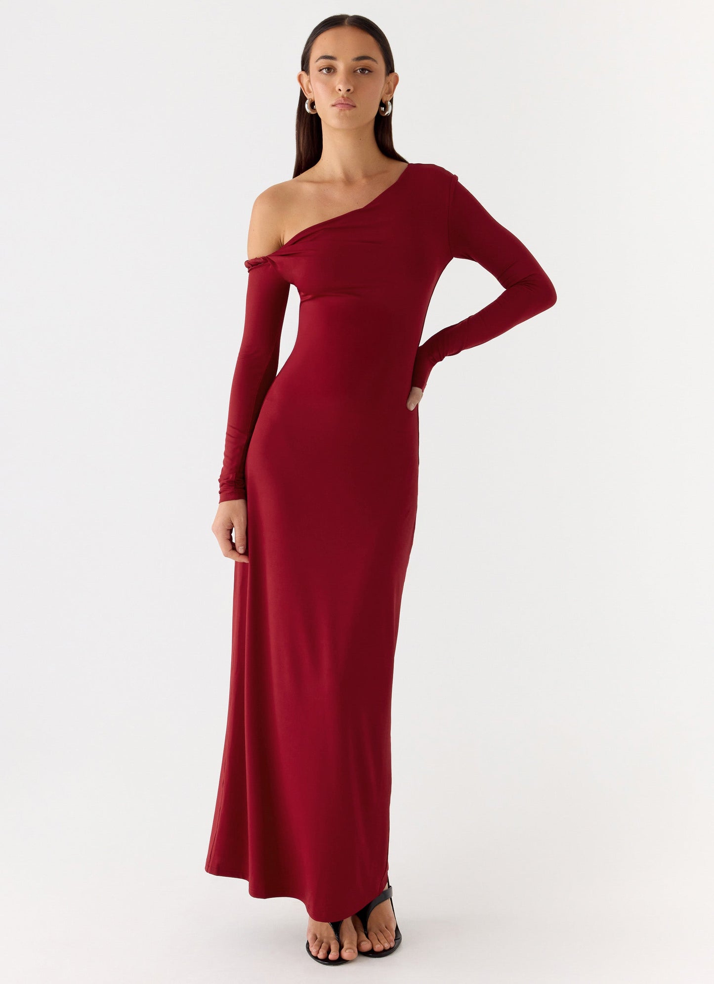 Jordana Twist Maxi Dress - Merlot Peppermayo Exclusive