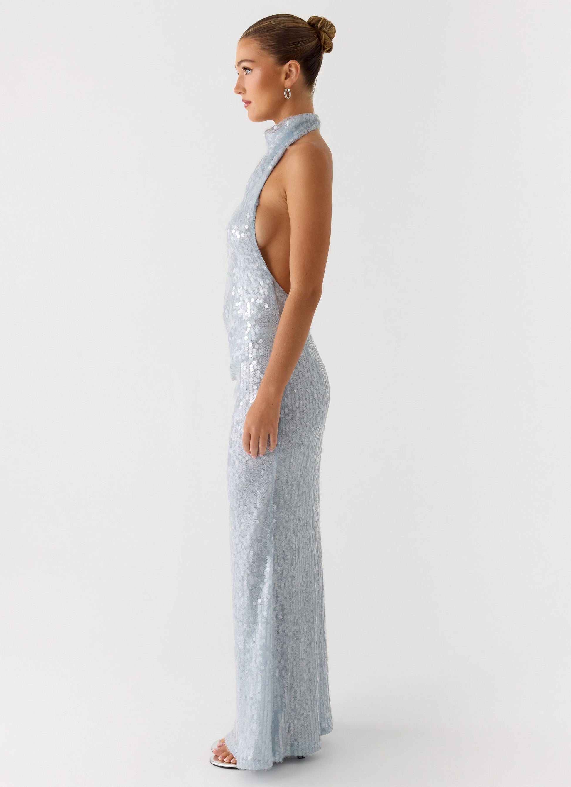 Kaida Sequin Maxi Dress - Misty Blue Peppermayo Exclusive