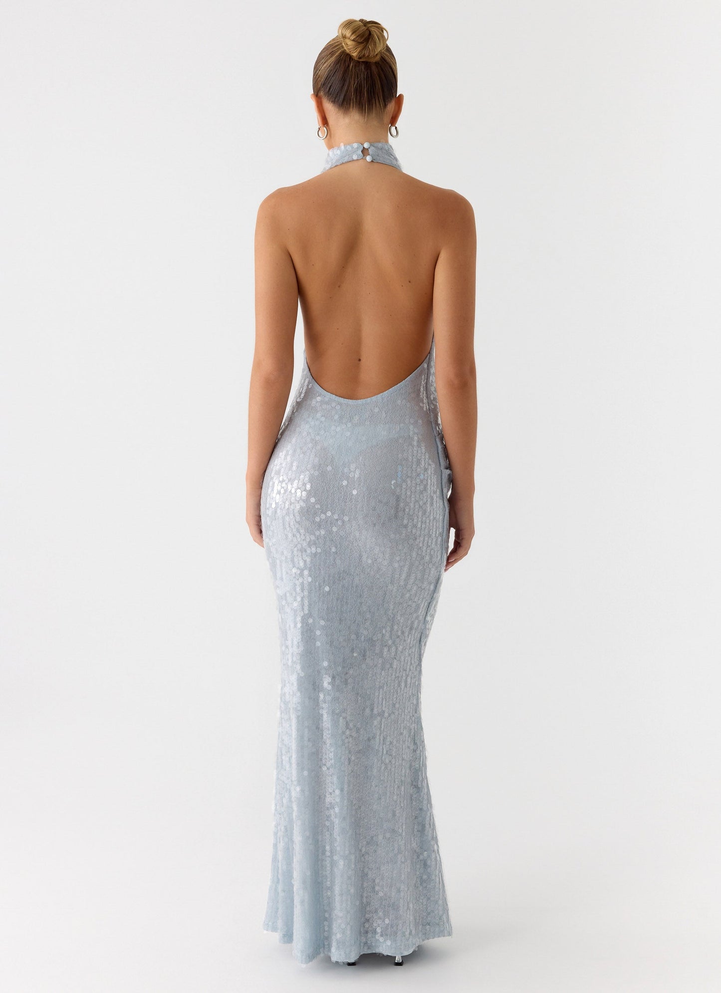 Kaida Sequin Maxi Dress - Misty Blue Peppermayo Exclusive