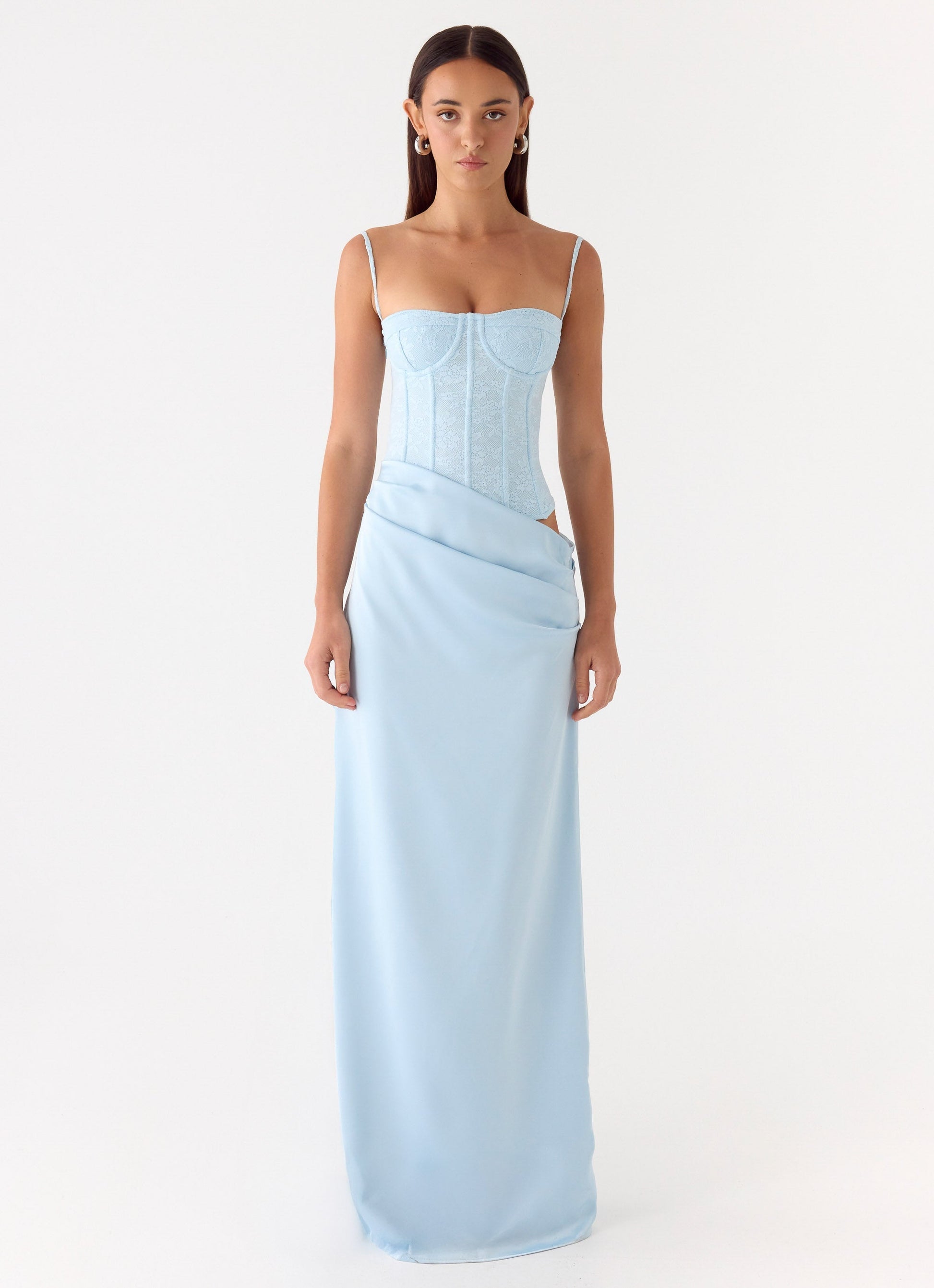 Kalila Corset Maxi Dress - Blue Peppermayo Exclusive
