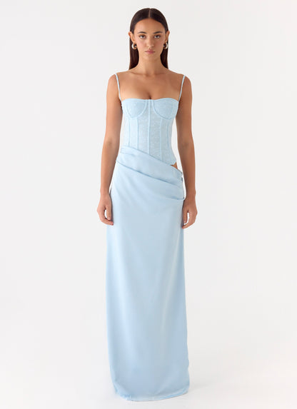 Kalila Corset Maxi Dress - Blue Peppermayo Exclusive