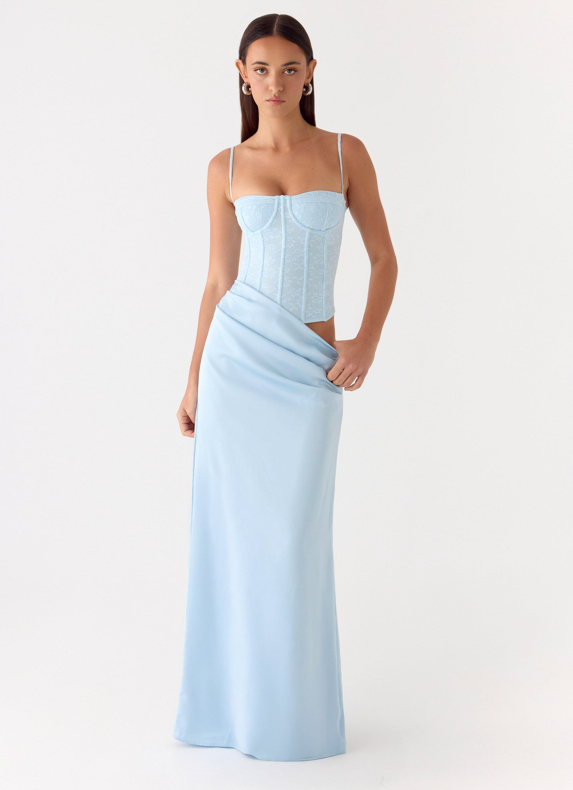 Kalila Corset Maxi Dress - Blue Peppermayo Exclusive