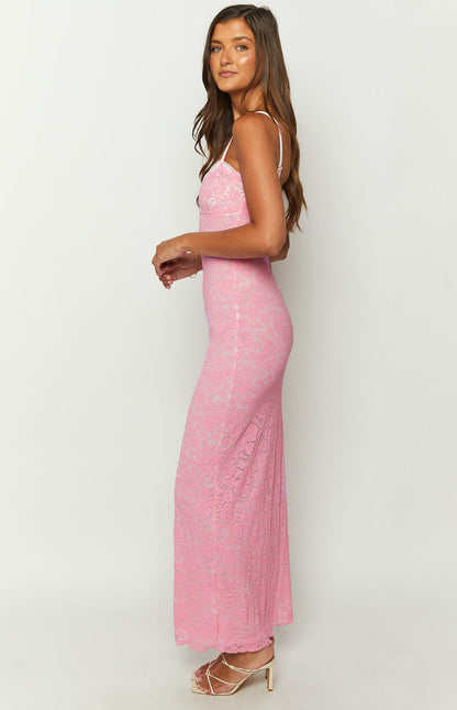 Kata Pink Lace Maxi Dress BB Exclusive