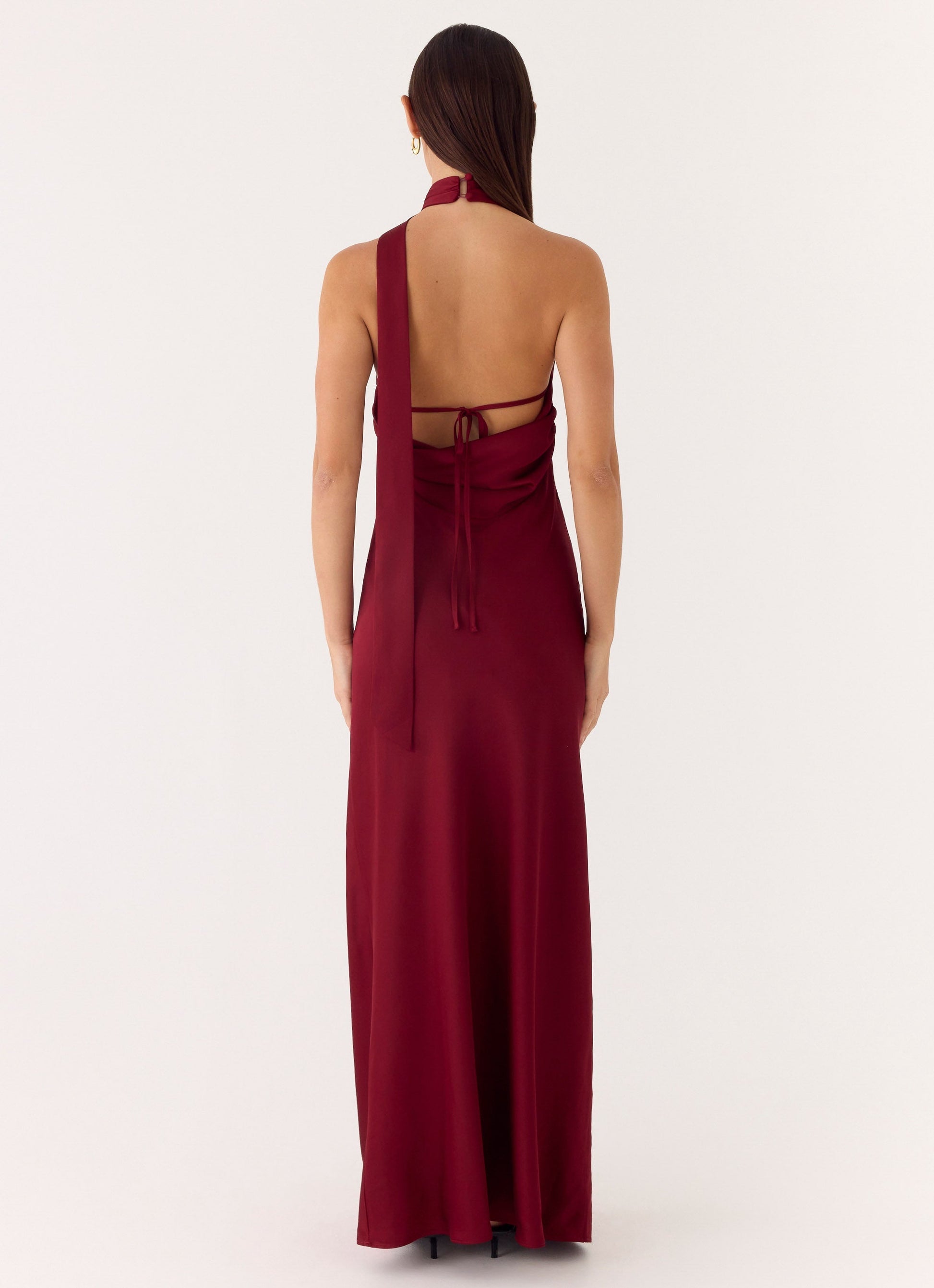 Keena Scarf Maxi Dress - Merlot Peppermayo Exclusive