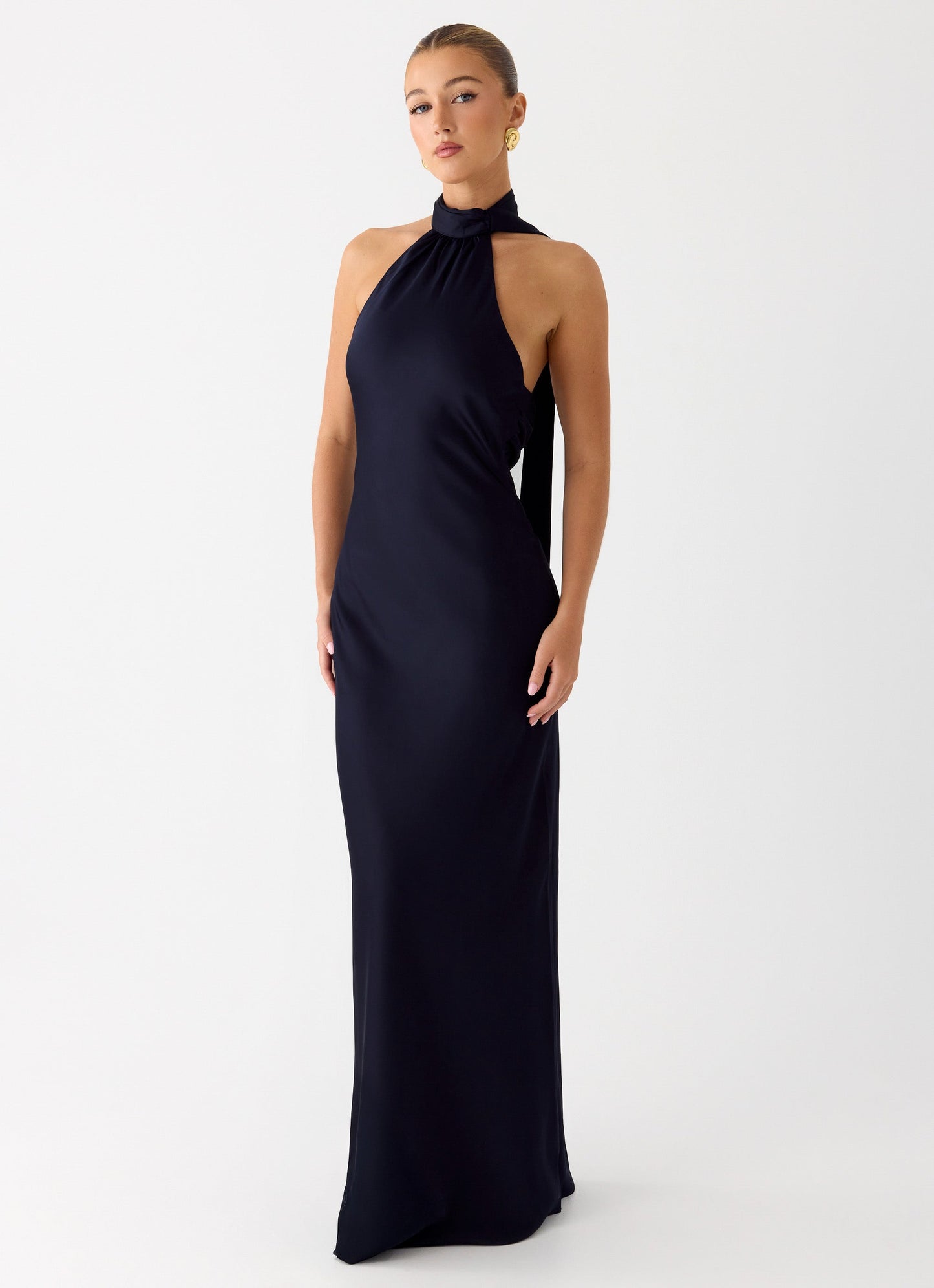 Keena Scarf Maxi Dress - Navy Peppermayo Exclusive