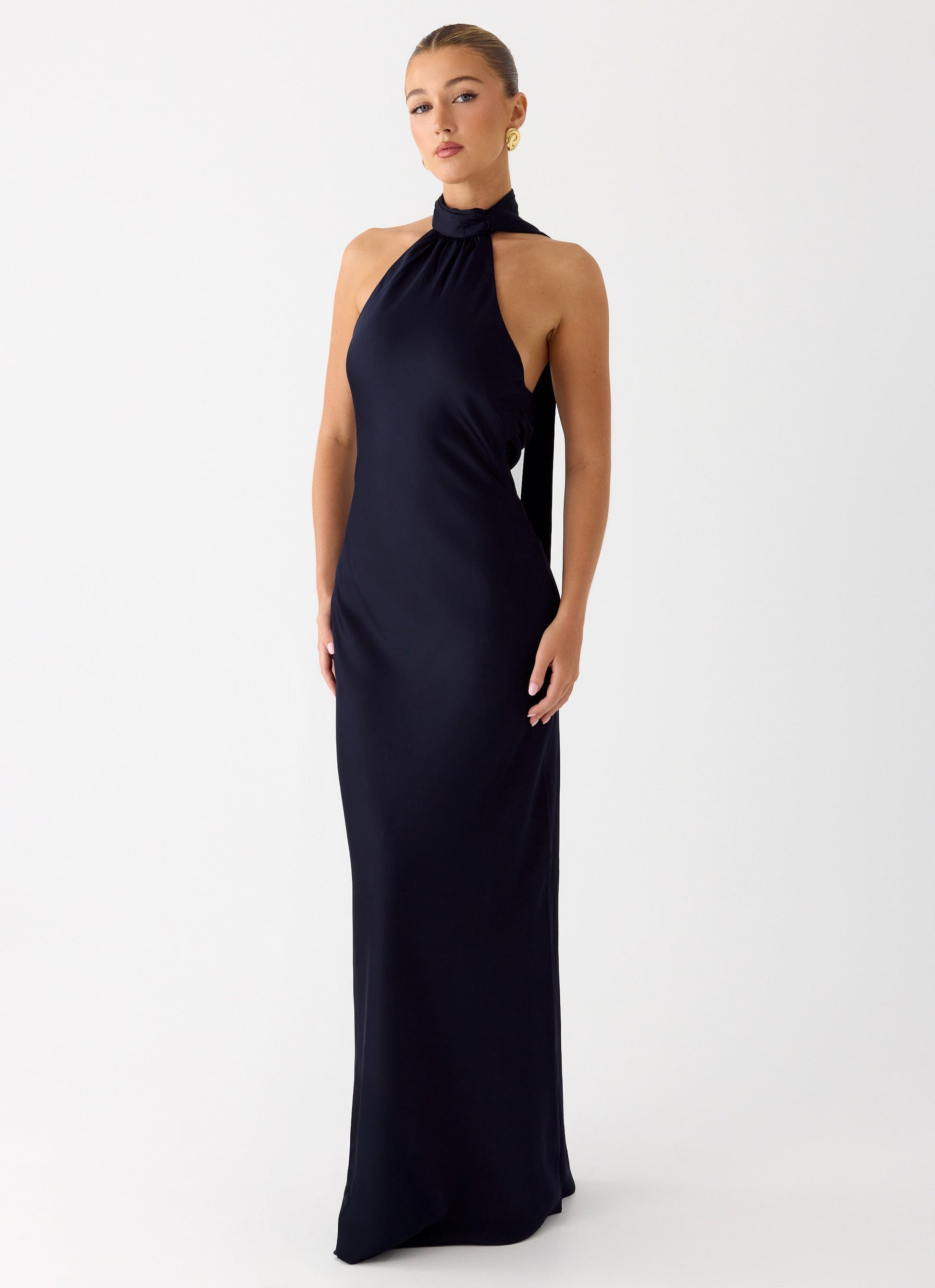 Keena Scarf Maxi Dress - Navy Peppermayo Exclusive