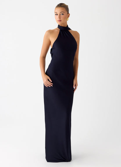 Keena Scarf Maxi Dress - Navy Peppermayo Exclusive