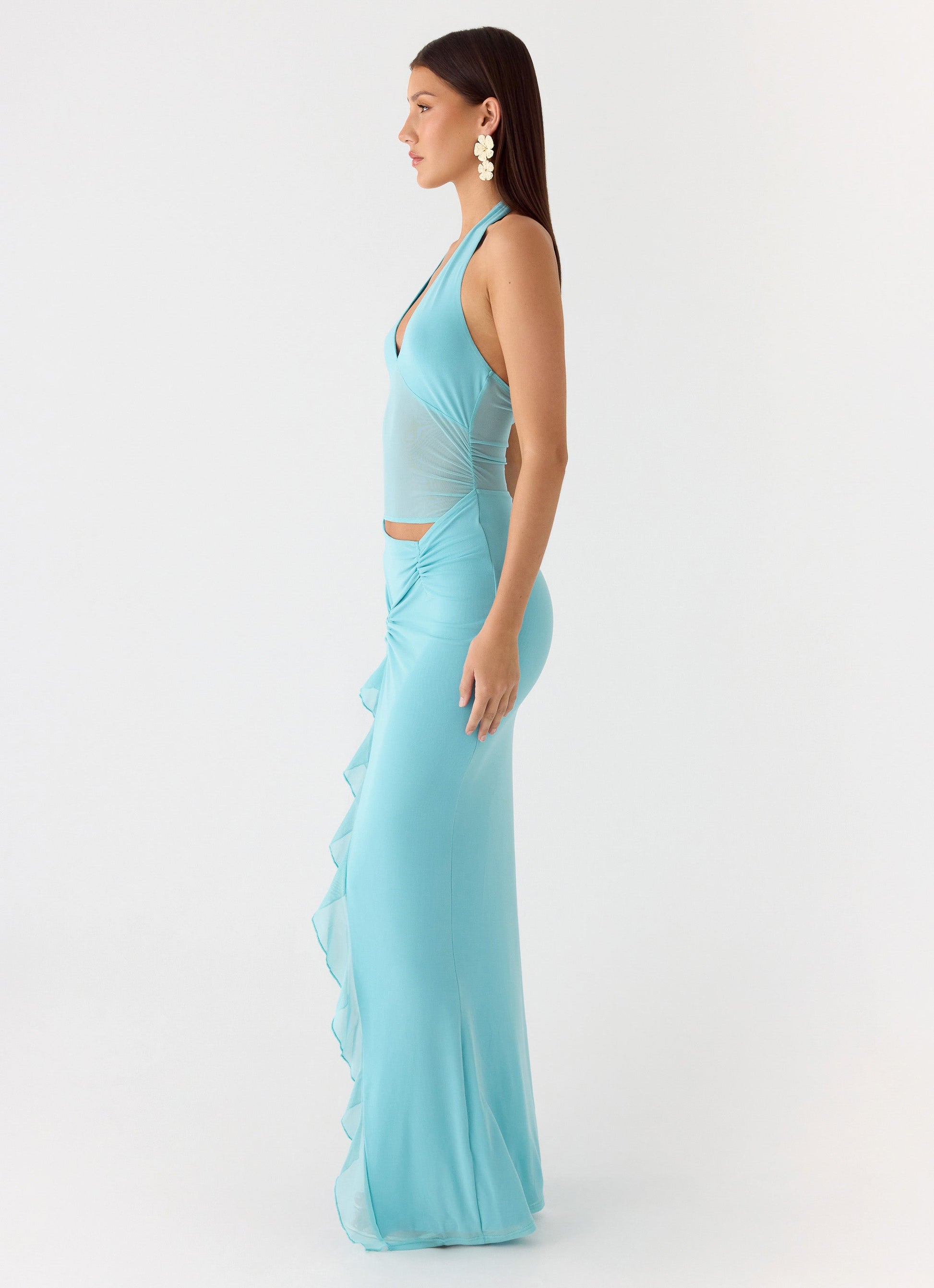Last Sequence Maxi Dress - Aqua Blue Peppermayo Exclusive