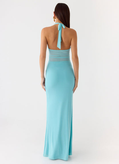 Last Sequence Maxi Dress - Aqua Blue Peppermayo Exclusive