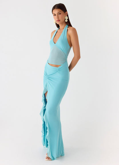 Last Sequence Maxi Dress - Aqua Blue Peppermayo Exclusive