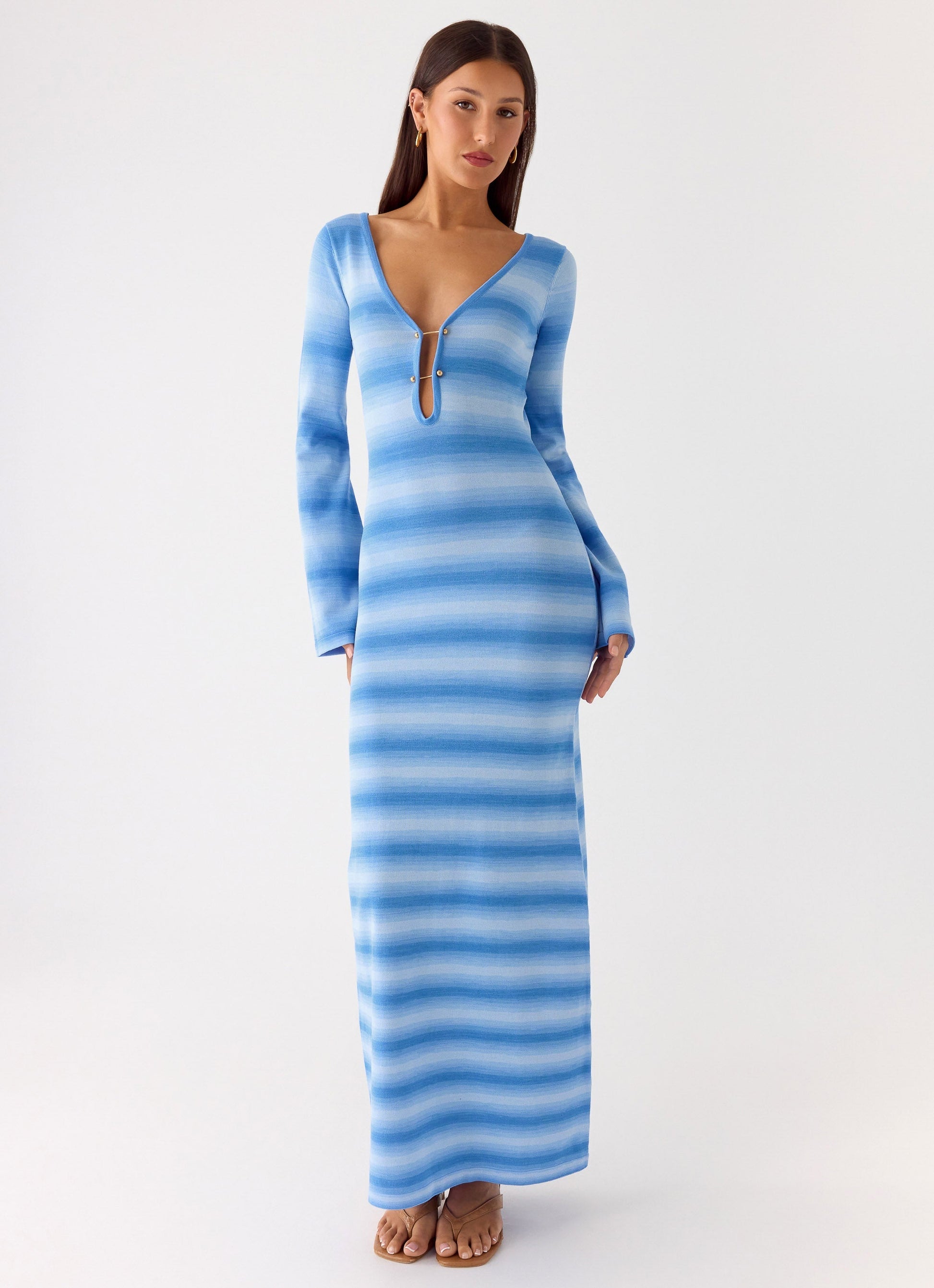 Late Night Calls Knit Maxi Dress - Cerulean Peppermayo Exclusive